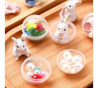 50 Pcs Plastic Balls Palline Semplici Riempibili Capsule Di Plastica