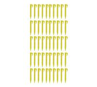50 Pcs Plastic Stakes Ground 5.7 in Sand Stakes for Beach Pegs Serrated Edges Sandybeach Umbrella Anchor Yellow Garden Landscape for Camping Garden Netting (Jaune)
