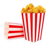 50 Pcs Porta Pop Corn Festa, Porta Pop Corn, Sacchetti Pop Corn, Porta Pop Corn Festa Per Feste, Compleanni, Serate Al Cinema, Dolcetti Per Pigiama Party, Rosso E Bianco Porta Pop Corn Festa