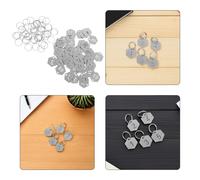 50 Pcs Portachiavi Numerati Etichette in Acciaio Inossidabile Chiave
