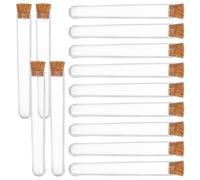 50 Pcs Provetta Di Plastica Trasparente Provette Con Tappo Trasparenti