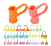 50 Pcs Punte Di Cannuccia in Silicone Estremità Copertura Coperture Paglia