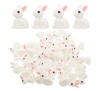 50 Pcs Statua Di Coniglio Adorabile Decorazione Forma Coniglietto Mini Resina