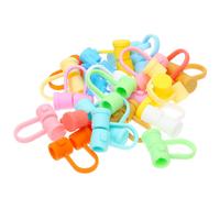 50 Pcs Tappi Di Cannuccia in Silicone Coperture Punte Tappo Paglia Copertura