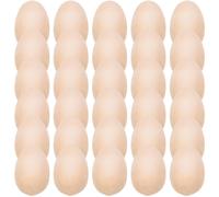 50 Pcs Uova Di Legno Vuote Non Finite Finte Da Decorare Uovo Finto