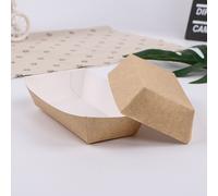 50 Pcs Vassoi Carta Per Alimenti Di Scatole Snack Imballaggio Alimentare