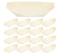 50 PCSFood Vaschette Per Alimenti Vassoio in Legno Di Cibo Usa Getta