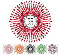 50 Penna Personalizzata con Incisione Logo Nome Penne Personalizzate Penne Personalizzabili Regalo Penna Personalizzabile per Ufficio Laurea Compleanno Donna Uomo Universitari, Rosso