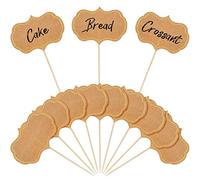 50 pennarelli per formaggi per salumi, etichette per buffet, etichette per alimenti, stuzzicadenti, bandiere, antipasto, lavagna, cupcake, decorazioni per matrimoni, feste di compleanno (marrone)