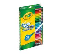 Crayola Pennarelli Super Tips lavabili punta media Confezione da 50 colori assortiti