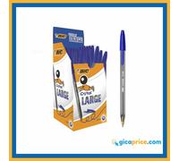 Penna a sfera con cappuccio a Cristal Large - punta 1,6mm - blu - Bic - conf. 50 pezzi