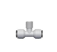 50 pezzi 1/4 BSP filettatura maschio - 1/4 Tee tipo raccordo for acqua RO 6,35 mm tubo POM tubo PE connettore rapido a 3 vie parti del filtro dell'acqua(2)