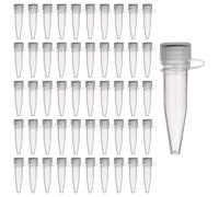50 Pezzi 1.5 ml Laboratorio Provette in Plastica Trasparente con Coperchio, Provette in Plastica per Provette da Centrifuga, Micro Provette da Laboratorio Conical Centrifuge Tubes, per Esperimenti