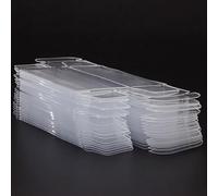 50 pezzi 1/64 Scale Model Car Display Case Trasparente Toy Car Display Box Square Clear PVC Plastic Box 1/64 Protector Clear Case for Hot Wheels and Matchbox Collectors