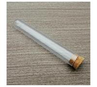 50 pezzi 100 pezzi 16x100 mm provette da laboratorio in plastica trasparente con tappo di sughero e fondo rotondo Attrezzature da laboratorio