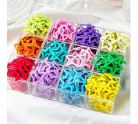 50 pezzi/100 pezzi/200 pezzi/300 pezzi/400 pezzi Fermagli per capelli a forma di stella colorata e cava, fermagli carini per la frangia, accessori per capelli di moda (senza scatola di immagazzinaggio