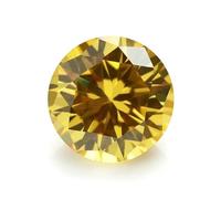 50 pezzi/100 pezzi 3,25~8,5 mm AAAAA Zirconia cubica rotonda Pietre sintetiche CZ sciolte per la creazione di gioielli - Giallo dorato - 5,5 mm 100 pezzi