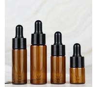 50 pezzi, 100 pezzi 5 ml 10 ml 15 ml 20 ml barattoli contagocce in vetro ambrato fiale con pipetta per bottiglie di olio essenziale di profumo cosmetico