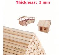 50 pezzi/100 pezzi Bacchette in legno grezze su bacchette di bambù per artigianato e progetti fai-da-te, pre-tagliate, ideali come accessori fotografici fatti a mano 20 centimetri,30 centimetribamboo