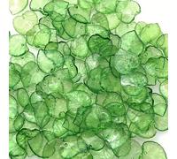 50 pezzi 100 pezzi Ciondoli a forma di foglia in acrilico verde trasparente vivace - Pendenti a forma di foglia per la realizzazione di gioielli fai-da-te, forniture per portachiavi e artigianato - Pe