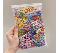 50 pezzi/100 pezzi Nuovi fermagli per capelli a forma di stella dai colori caramella, dolci e carini, non danneggiano i capelli, adatti per la vita quotidiana, decorazione dello styling, accessori per