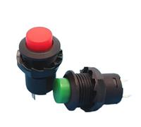 50 pezzi 12mm diametro 2 pin DS 427 interruttore a pulsante interruttore momentaneo 3A 125VAC 1.5A 250VAC, Parti(Green)
