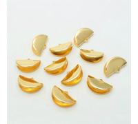 50 pezzi 13/15/20/25 mm terminali in metallo per connettori di chiusura per cordini in pelle con nappe, fermagli per la creazione di gioielli HK096 - Colore oro - Dimensioni miste (50 pezzi)