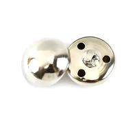 50 pezzi 15-25 mm bottoni rotondi in metallo vintage per giacche, camicie, cappotti, decorazioni fai da te e cucito,Argento,23 millimetri