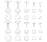 50 Pezzi (15mm/20mm/25 mm/30mm/35mm) Giunti per Bambole Articolazioni Animali Fai da Te Giunti per Giocattoli Plastica Rondelle per Bambola per Articolazioni della Testa degli Arti Orsacchiotti