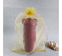 50 pezzi 15x20 17x23 20x30 25x35CM Grandi sacchetti di organza Sacchetti per imballaggio di gioielli Sacchetti per decorazioni per feste Sacchetti per bomboniere-Oro-25x35cm