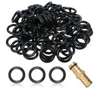 50 Pezzi 16 * 11mm Neri O-ring Assortimento Kit, für G 1/2-Zoll, Nitrilica O-ring-O Gomma Guarnizioni di Tenuta, con Ganci per Paraolio, per Aria Condizionata, Automobile, Impianti Idraulici