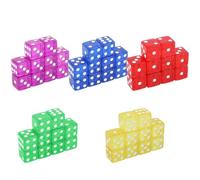 50 Pezzi 16mm Dadi da Gioco, Set di Dadi D6, Dadi Colorati Traslucidi Acrilici per Yahtzee Tenzi Farkle Bunco DND MTG RPG Giochi da Tavolo o per Insegnare Matematica