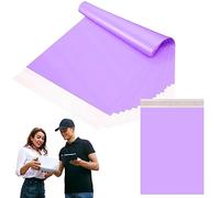 50 pezzi 17x30 cm Buste di plastica per spedizioni viola, buste per spedizione, autoadesive, sacchetti in polietilene per imballaggio, impermeabili, borse per corriere, pacchetti per spedizione