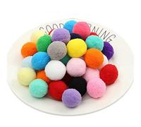 50 Pezzi 20mm Pompon Piccole Pon Pon Passamaneria Pompon Cotone Pompom Palla Mini Ponpon Palline Deco Pom Pon Natalizi Pom Pom Colorati Piccoli Pon Pon per Fai da Te (Miscela di colori casuale)
