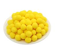 50 Pezzi 20mm Pompon Piccole Pon Pon Passamaneria Pompon Cotone Pompom Palla Mini Ponpon Palline Deco Pom Pon Natalizi Pom Pom Colorati Piccoli Pon Pon per Fai da Te (05_ Giallo chiaro)