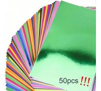 50 pezzi/30 pezzi/20 pezzi Cartoncino colorato metallizzato A4, cartoncino riflettente a specchio di colori misti, peso 150g, adatto per realizzare biglietti di auguri, scrapbooking, artigianato fai-d