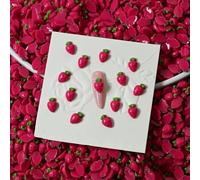 50 pezzi 3D Carini ciondoli in resina a forma di carota per nail art, a forma di coniglio, serpente, pera, decorazioni per nail art fai da te, forcine per unghie, accessori *-Rode Red-Carrot