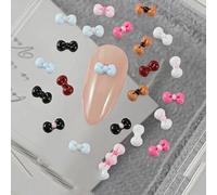 50 pezzi 3D Nail Art Fiocco Charms Forniture Kawaii Accessori Parti in resina per manicure Decorazione unghie Decorazione Design Materiale Strumento-ZX343