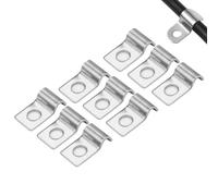 50 Pezzi 4mm Staffe a U Morsetto per Tubi Acciaio Inox 306 | Spessorato FermCavi Elettrici Fermacavi Muro Foro Singolo a U Morsetti Tubi Per il Fissaggio di Cavi Tubi e Fili