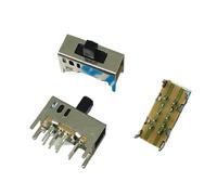50 pezzi 5 mm di altezza manopola 8 pin 3 posizioni 2P3T DP3T interruttore a scorrimento verticale 0,5 A 50 V CC
