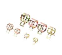 50 pezzi 65MN acciaio al manganese zincato fascetta stringitubo a molla diametro interno 4 mm-22 mm fibbia elastica forza bruta cerchio tubo dell'acqua(6mm)