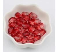 50 pezzi 8 * 11MM semi di melograno perline in resina per fare fai da te orecchini collana accessori di gioielli perline sfuse-rosso