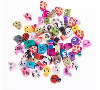 50 Pezzi 9 mm Perline Animali distanziatore di Argilla polimerica Perline sciolte per Gioielli Che Fanno Accessori per Braccialetti Fai da Te Clever Fashion