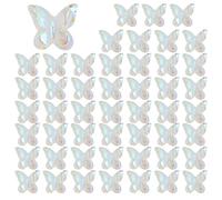 50 pezzi a forma di farfalla unghie fascino 3d unghie arte fascino decorazioni unghie resina unghie fornitura accessori manicure