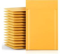 50 pezzi A5 15,3 cm x 26,9 cm Kraft Bubble Mailer Buste imbottite autosigillanti per imballaggio oro