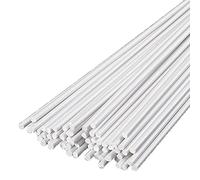 50 Pezzi ABS Asta Rotonda Solida Diametro 0,5-3Mm, Barra di Plastica Bianca Lunghezza 500Mm Adatta for Modello Tavolo Sabbia Fai da Te, 2mm(Diameter 1mm)