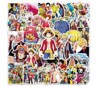 50 pezzi Adesivi cool di anime e cartoni animati ONE PIECE per laptop, telefono, frigorifero, skateboard, valigia da viaggio, impermeabili, graffiti Tagli UnicaPolicloruri di vinile