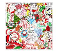 50 Pezzi Adesivi di Natale, Adesivi di Natale Autoadesivi Etichette Regalo Etichette di Natale Etichette di Buon Natale Adesivi Rotolo Decorazione Adesivi per Carte di Natale Sacchetti Regalo