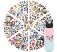 50 pezzi adesivi estetici PET idrorepellenti decorativi per scrapbooking, taccuino, diario, bottiglia d'acqua, computer portatile, bagagli da viaggio