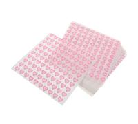 50 Pezzi Adesivi Numerici per Strumenti Manicure, Cuori Rosa | Etichette Autoadesive in Materiale Adesivo, Codifica Rapida e Aderenza Sicura, per Saloni e Bottiglie
